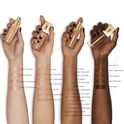 swatch yves saint laurent fond de teint touche eclat|touche éclat foundation ysl.